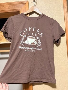 Modern Lux Brown Coffee Club Graphic Tee